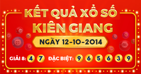 Kết quả xổ số Kiên Giang ngày 12/10/2014