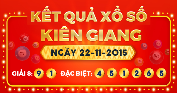 Kết quả xổ số Kiên Giang ngày 22/11/2015